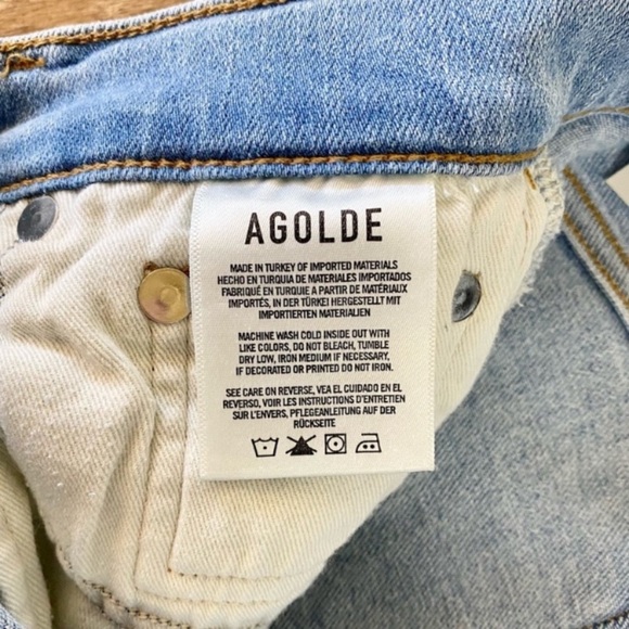 Agolde Sophie Mid Rise Skinny Ankle Jeans In Facet Size 23 - Picture 6 of 11